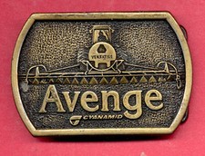Vintage 1970s AVENGE Farm Chemical / VERSATILE SPRAYER - BELT BUCKLE -Never Worn