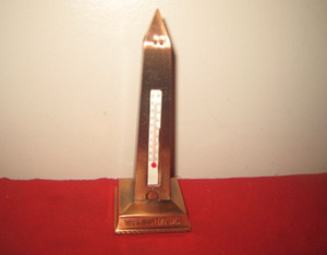 Washington Monument Souvenir Thermometer, Metal, 6 Inch