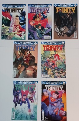 Trinity DC Universe Rebirth Comic Book Lot #1, 2, 3, 4, 5, 6 & 8 DC Nov 2016