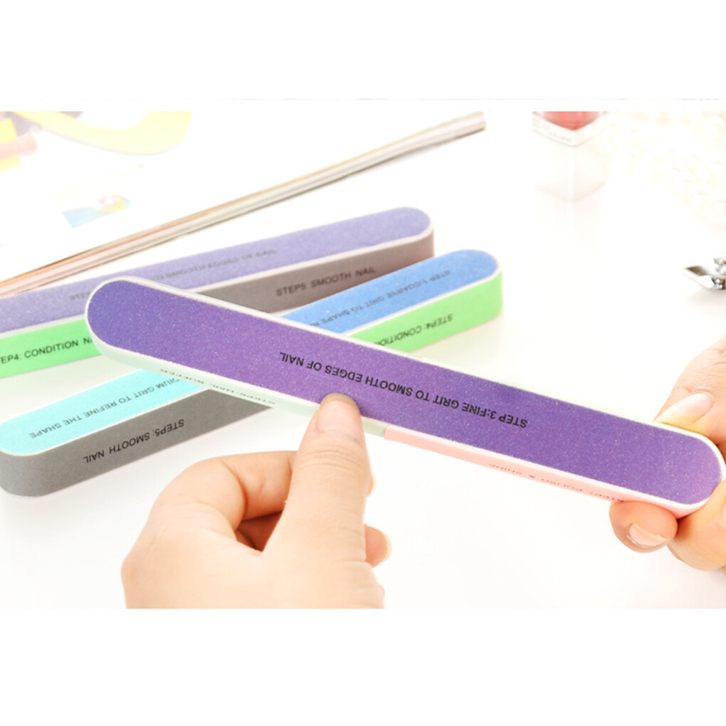 Nails File Block Nail Art Manicure Grinding Tools Random Color eBay