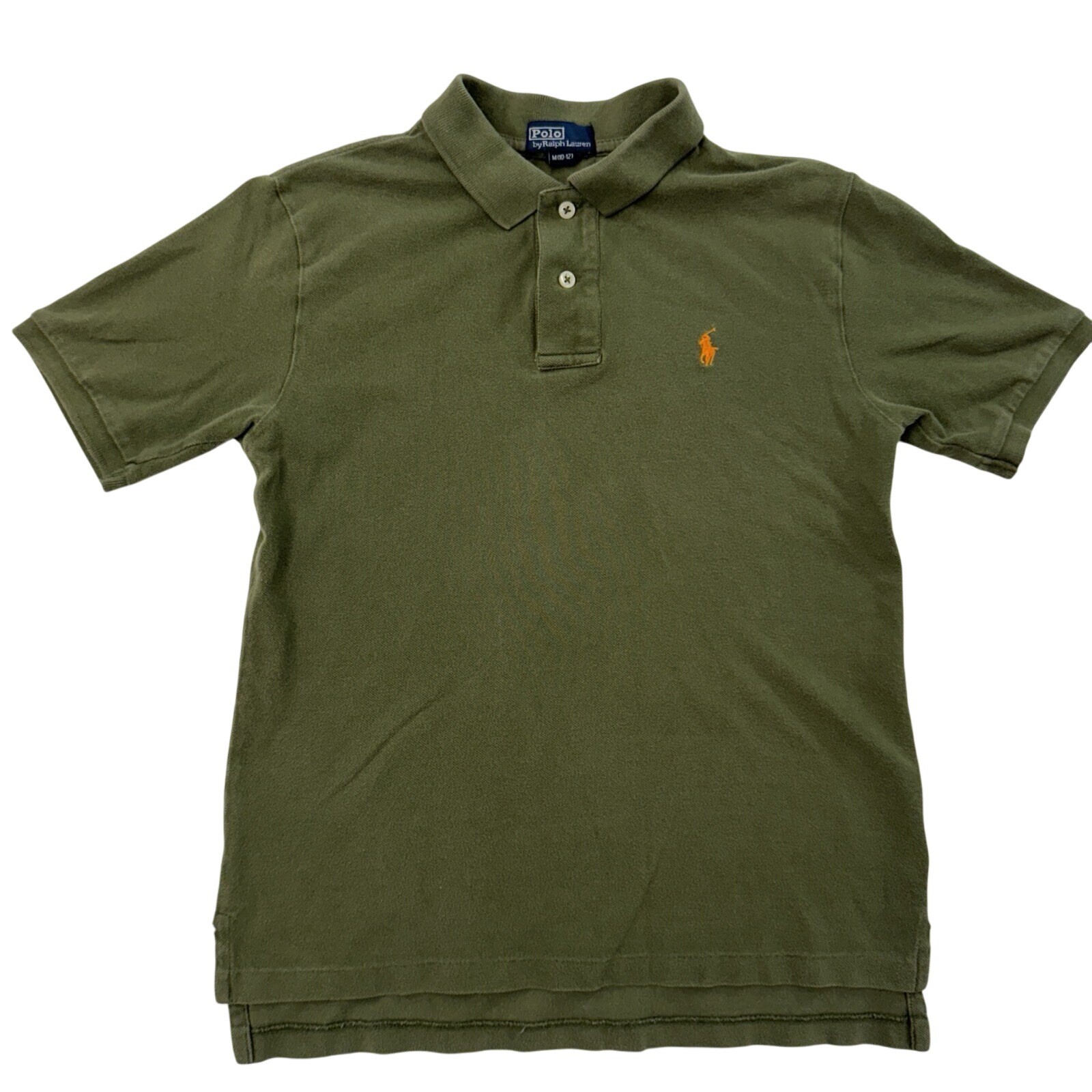 PONY Polo Ralph Lauren ragazzo polo maglietta M (10 12) maniche corte verde scuola preppy