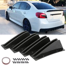 For Chrysler 200 200S Carbon Fiber Rear Bumper Lip Diffuser Fin Wing Spoiler Kit