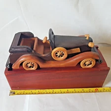 Vintage Replica Car Jewelry Box. Wood Collector Box. Antique Car Model. Dad Gift