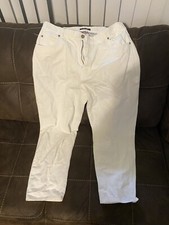 Womens Vintage Bill Blass White Easy Fit Pants Size 16 W 4Q 23 