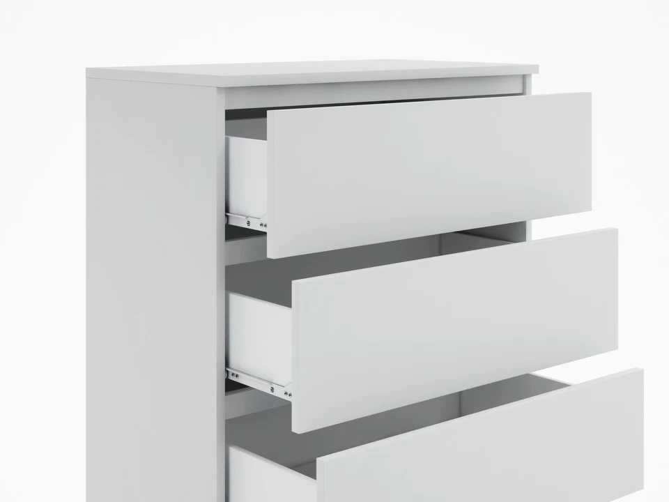 Kommode mit 5 Schubladen Sideboard weiß Anrichte holz Möbel Schubladenschrank - Bild 4 von 4