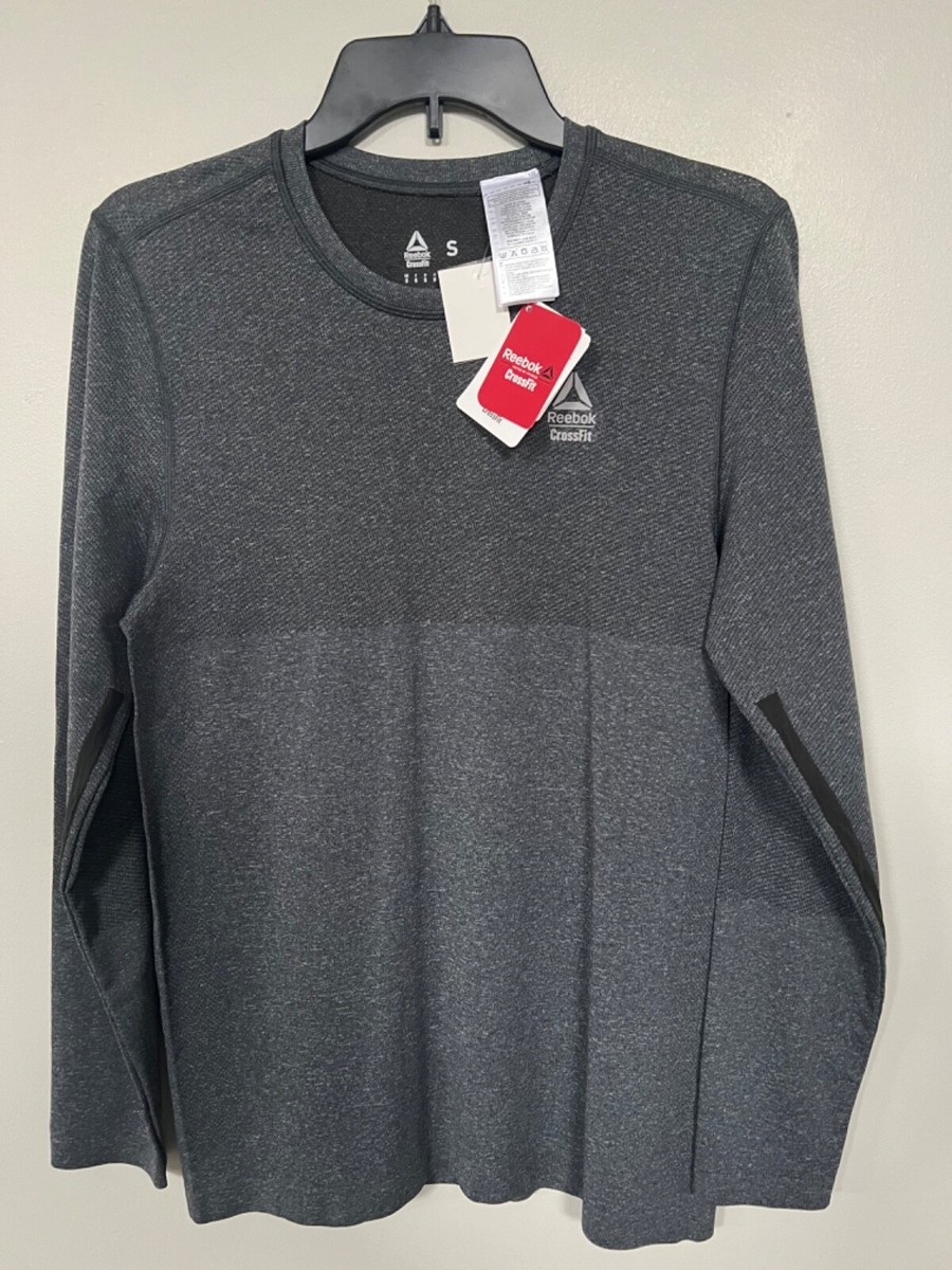 REEBOK CROSSFIT SMALL LONG SLEEVE T-SHIRT RC MYOKNIT LS DY8440 CDGRY7/BLACK  $65