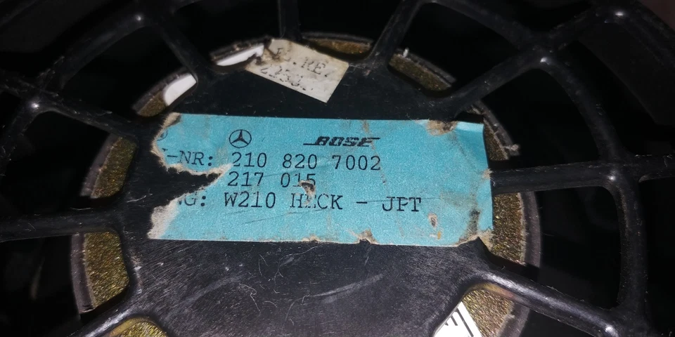 TESTED MERCEDES W210 E55 AMG BOSE REAR DASH PANEL SPEAKER SOUND SYSTEM WOOFER - Image 3 of 4