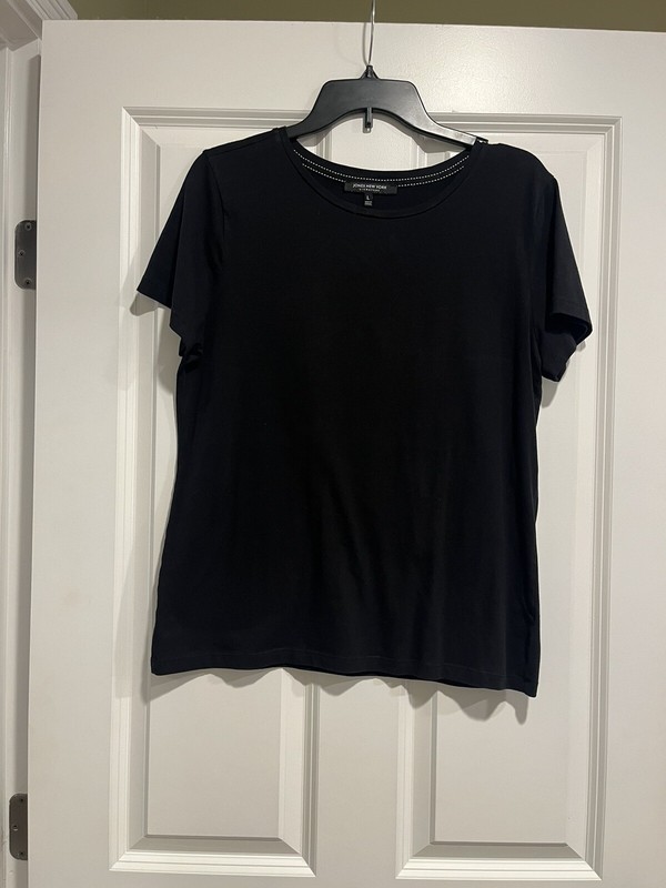 womens jones new york tops size large black never worn slim fit