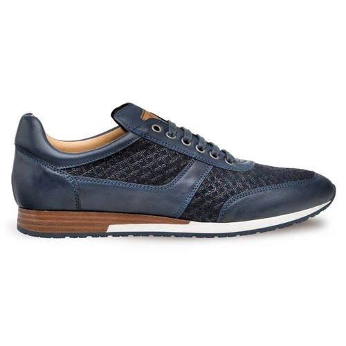 Mezlan Maxim Athleisure Shoes, Mens Size 12, CALF/LEATHER, Blue