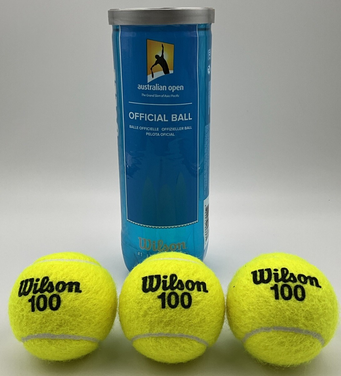 Can Of 3 Balls 100 year Anniversary Wilson Australian Open Tennis
