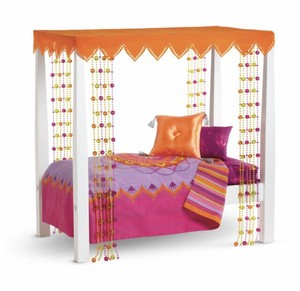 american girl canopy bed and bedding set