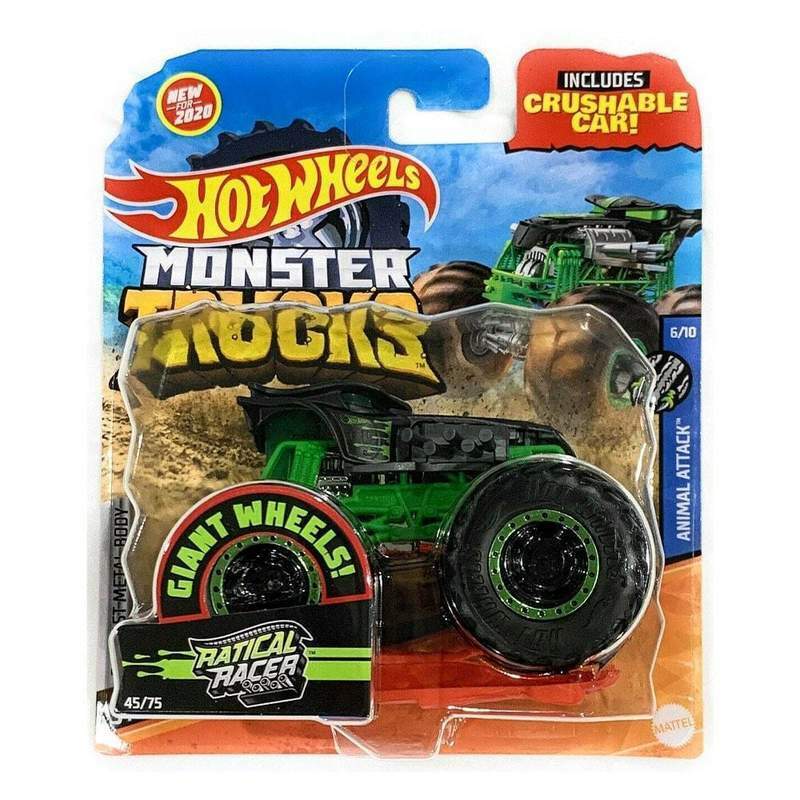 Kit 2x Hot Wheels Monster Trucks Brinquedo Carrinho Fyj44