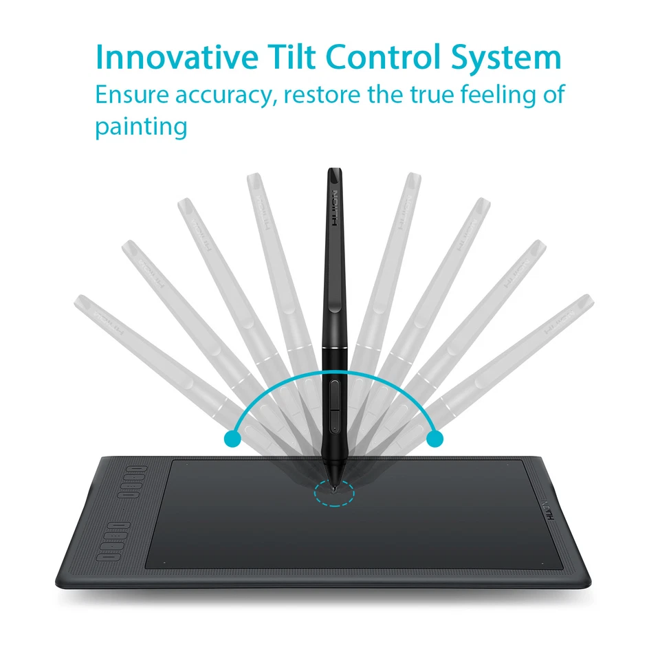 HUION Q11K V2 Wireless Graphic Drawing Tablet 8192 Battery-free Pen Tilt Support - Image 2 of 4