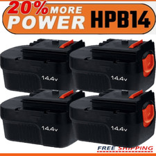 Pack for BLACK DECKER 14.4V Slide Battery HPB14 FIRESTORM FSB14 499936-34 A14