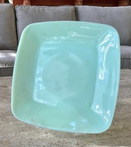 jadite jadeite charm plate dinner king fire square pattern modern