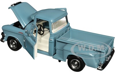 1955 GMC BLUE CHIP PICKUP LIGHT BLUE 1/24 DIECAST MODEL CAR BY