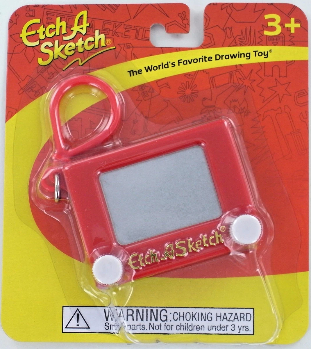 Mini ETCH A SKETCH Drawing Toy Ohio Art 50120 w/ Clasp Miniature Doll Key  NEW