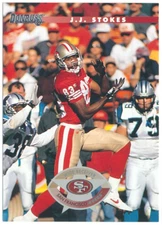 J.J. Stokes - San Francisco 49ers - 1996 Donruss Football - Base - #29