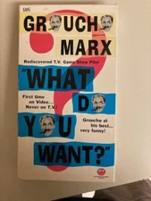 Groucho Marx What Do You Want TV game show pilot, rare, never aired  VHS tape