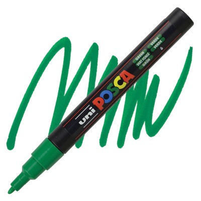 Posca Markers, Paint Marker, Green Paint, 3M Fine Tip, Opaque Ink, Acrylic Pen