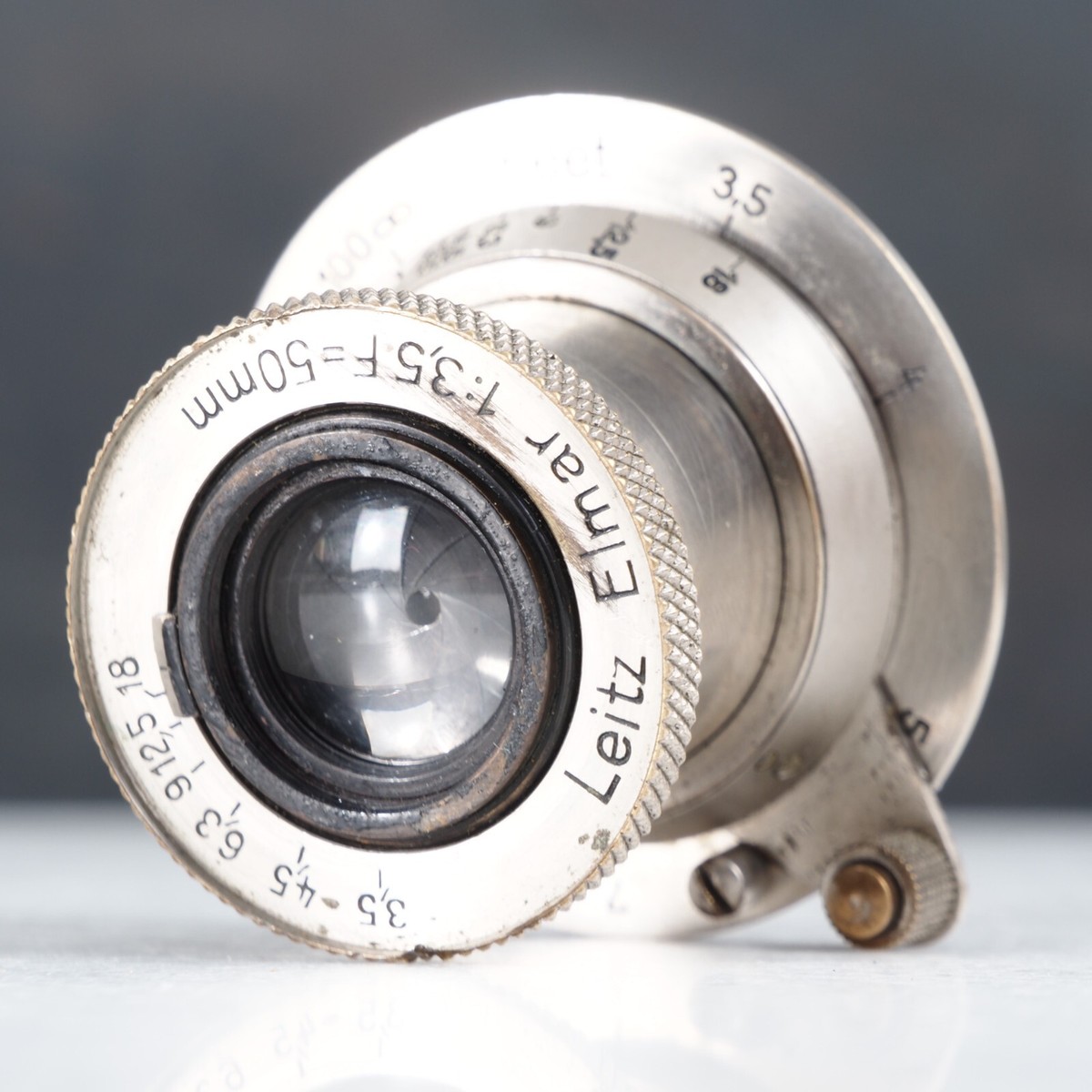 Leica Leitz (Early) 50mm f/3.5 Elmar Nickel L39 Mount Lens Leica Leitz (Early) 50mm f/3.5 Elmar Nickel L39 Mount Lens