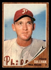 1962 Topps #352 Frank Sullivan Philadelphia Phillies VG