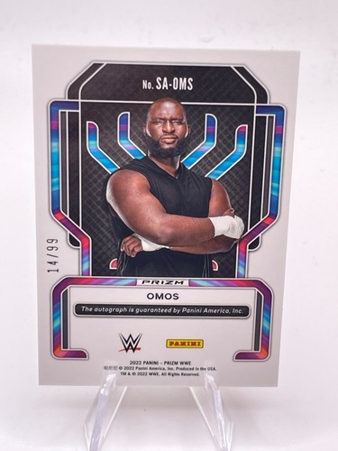 2022 WWE - Prizm - Auto Superstar - Red /99 - Omos - Picture 2 of 2