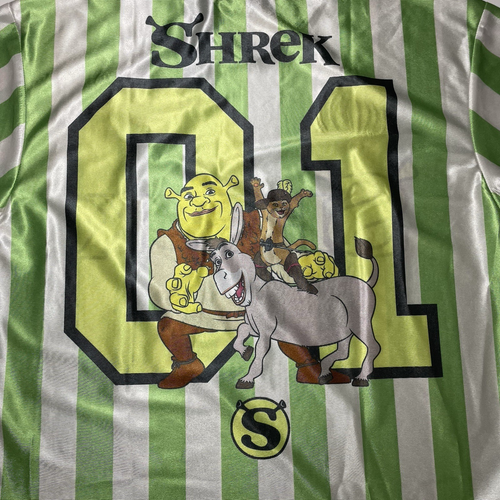 Shrek Soccer Style Jersey Green/White Striped Men's Large FREE SHIPPING! - Picture 6 of 8