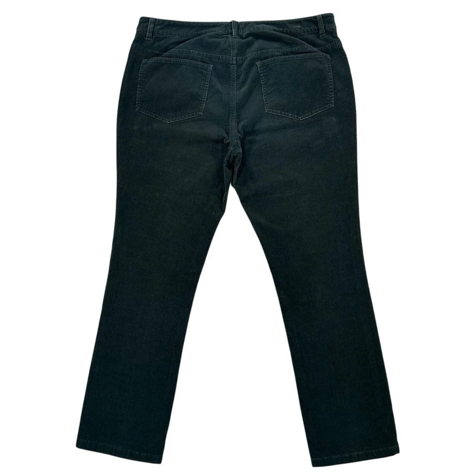 Pantalones de pana Brooks Brothers verde oscuro pierna recta Natalie calce talla 10 para mujer Foto 3 de 4
