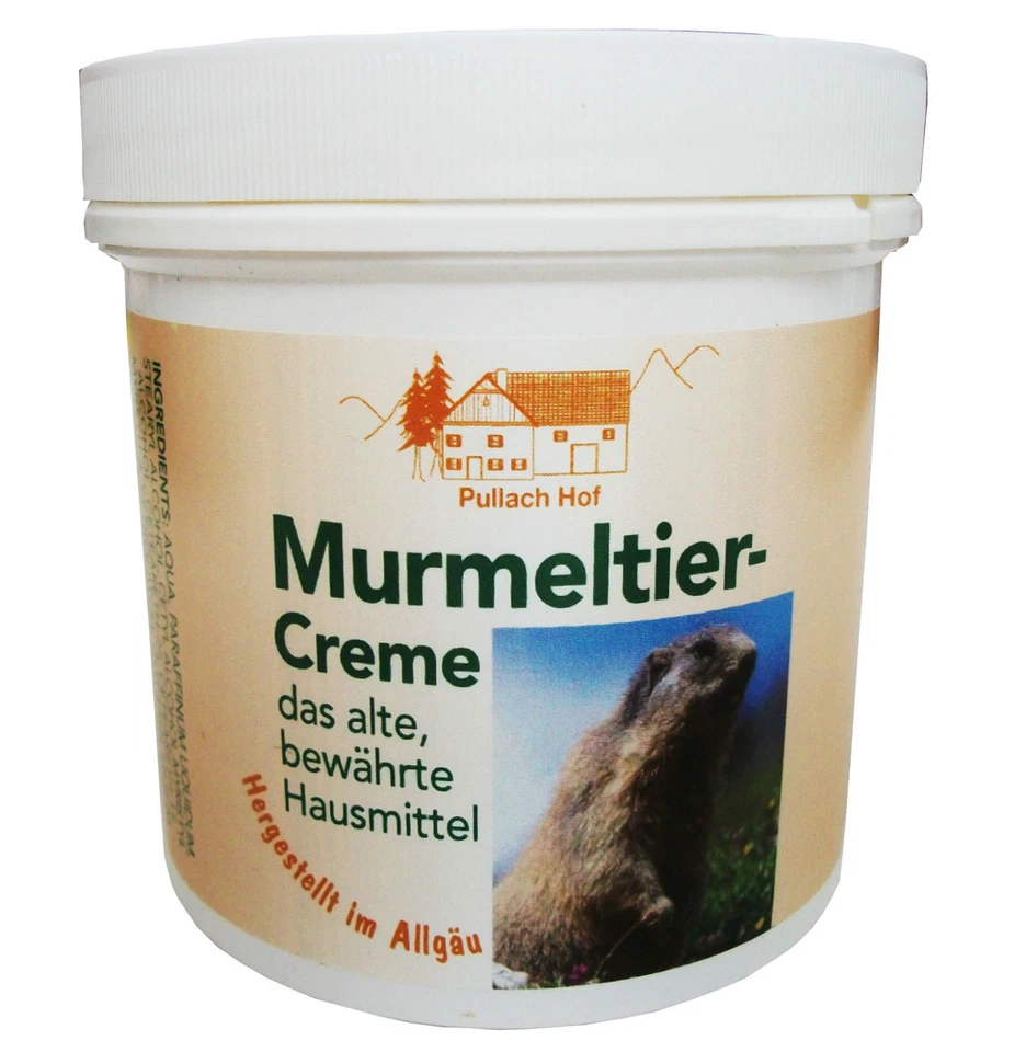 6 x 250ml Murmeltier-Creme vom Pullach Hof Murmeltiercreme hergestellt im Allgäu