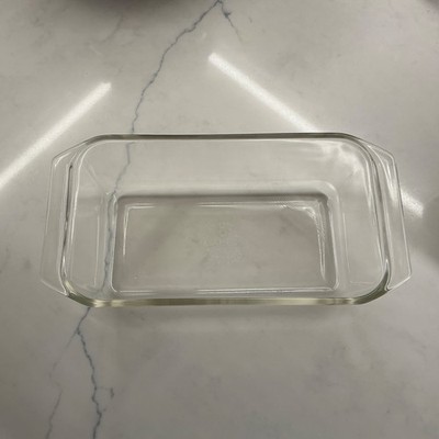 Vintage Pyrex 215B Clear 1.5 Qt Loaf Pan USA - Used, Excellent