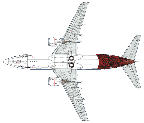 Kalkomania i blaszka do Boeing 737 Western Pacific Airlines "Stardust" - Bild 6 von 6