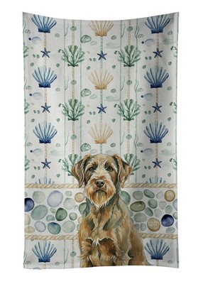 Caroline's Treasures Chestnut Wirehair Pointing Griffon Sea Glass Kitchen Towel