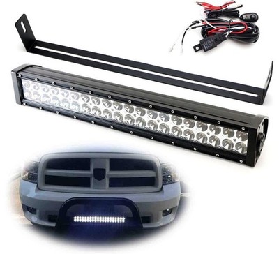 120W 20'' LED Light Bar w/ Mounting U-Bracket, Wiring For Truck SUV Jeep 4x4 ATV