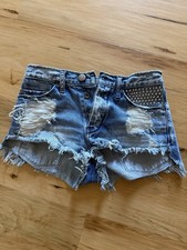 Rewash Embroidered Jean Shorts