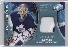 2009-10 Upper Deck Ice Fresh Threads 3/15 Jonas Gustavsson #FT-JG Patch 2d8