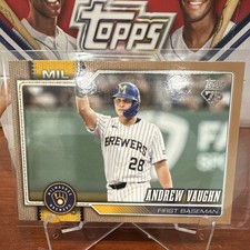 Topps 2026 Series 1 Andrew Vaughn Brewers #303 Gold 1208/2026