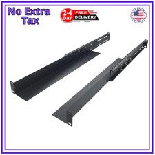 1U Universal 4-Post Rack Mount Server Shelf Rails for Dell Compaq HP IBM APC ...