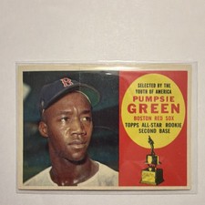 Topps 1960 Pumpsie Green #317 Boston Red Sox MLB Baseball Card All-Star Rookie. rookie card picture