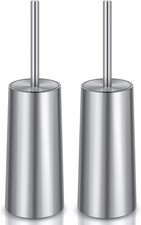 Toilet Brush and Holder, 2 Pack Toilet Brush Stainless Steel, Toilet Bowl Brush