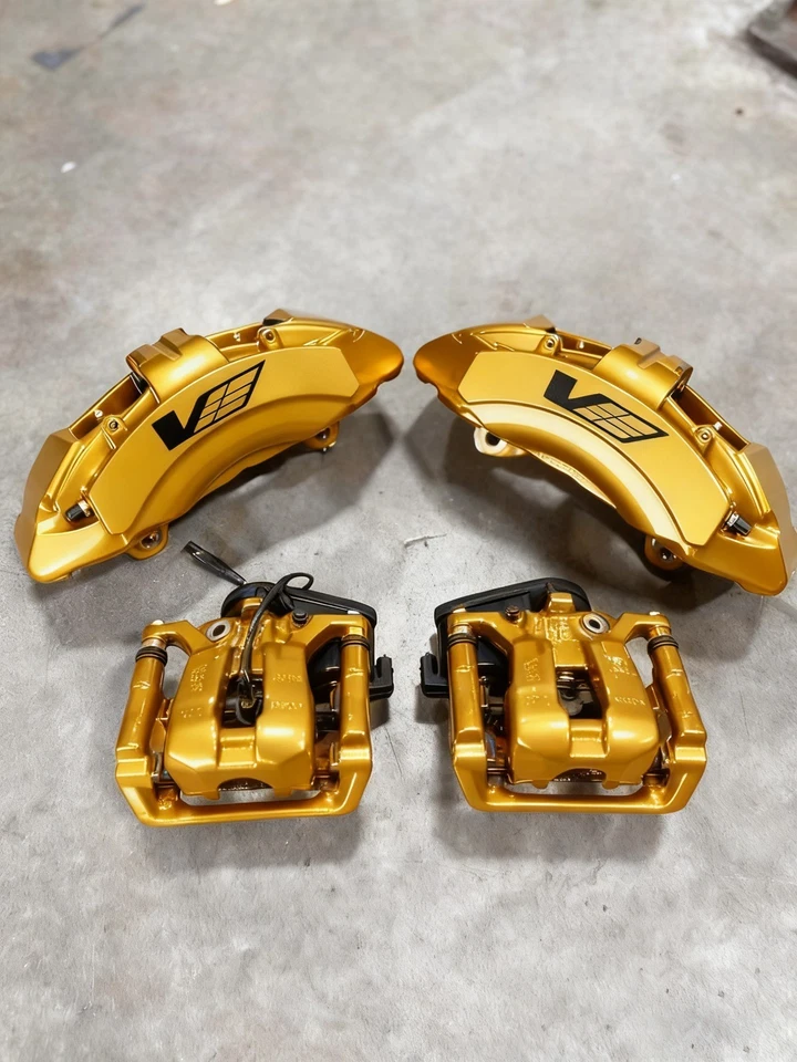 Cadillac Escalade Brembo Tahoe Denali Yukon Silverado Calipers Front Rear Rotors - Image 3 of 4