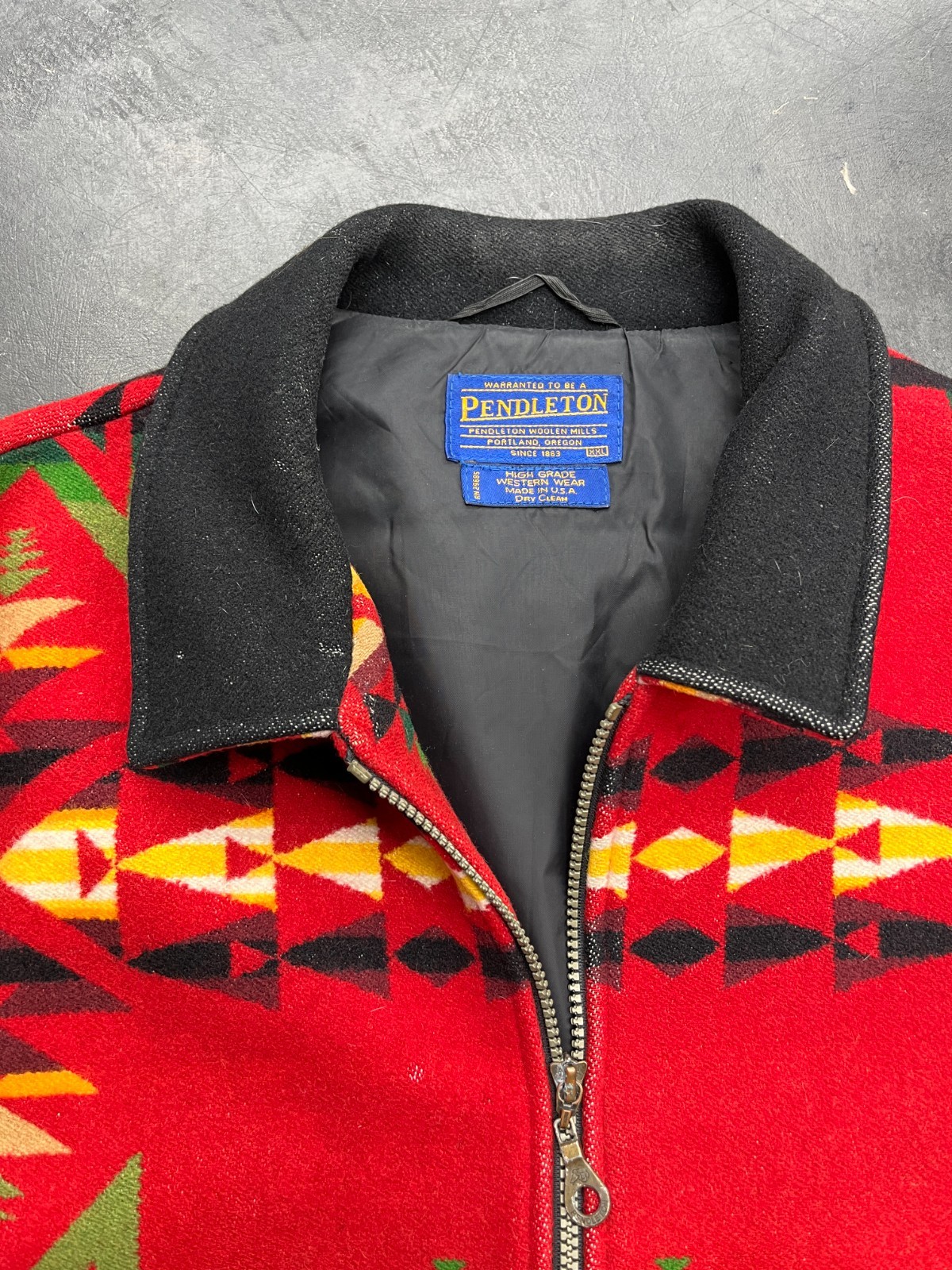 2XL Pendleton Aztec Native Wool Full Zip High Gra… - image 2