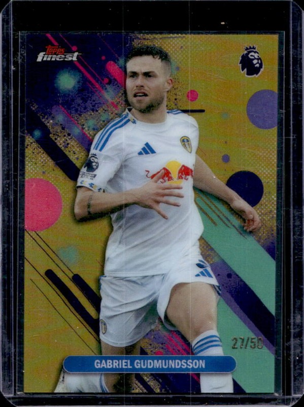 2025-26 Finest Premier League Gabriel Gudmundsson Common Gold Refractor #/50