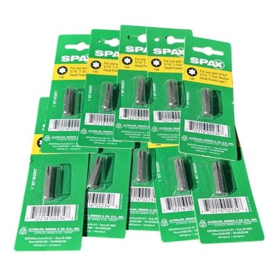 SPAX T40 T-Star Torx 1'' Insert Bit Set 10-Pack for PowerLags Screws