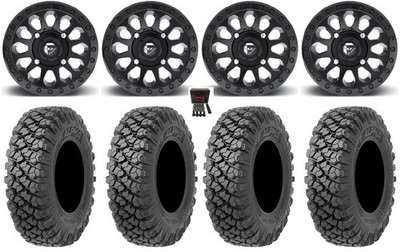 Fuel Vector 14'' Wheels Black 30'' Alpha Tires Can-Am Renegade Outlander