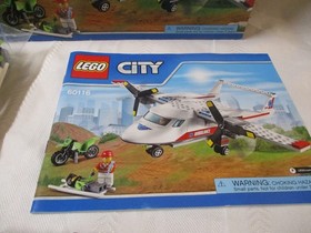 LEGO 60116 CITY AMBULANCE PLANE WITH MANUAL AND BOX