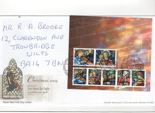 Minishoja 2009 Navidad Bethlehem H/S FDC de colección P12