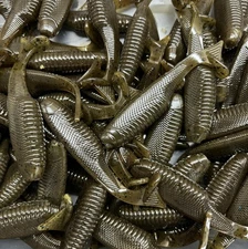 2.8” Green Pumpkin Paddle Tail Swimbaits Soft Plastic Bass Walleye Fishing 3”