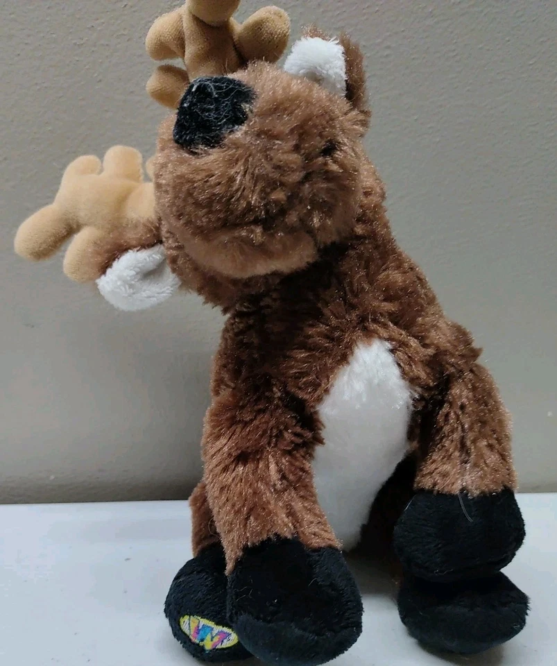 Ganz Reindeer Plush Toy Stuffed Animal Pet 8.5” Brown Webkinz No Tags no code - Image 3 of 4
