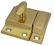 1 PCS Large Oval Turn Cabinet Latch Brass Plated Cupboard Furniture Hardware